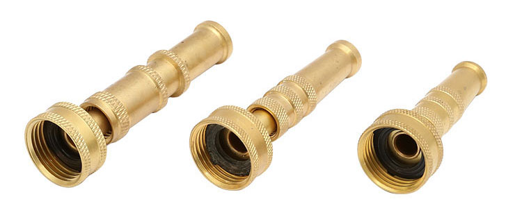 பித்தளை Adjustable Twist Hose Spray Nozzle Set