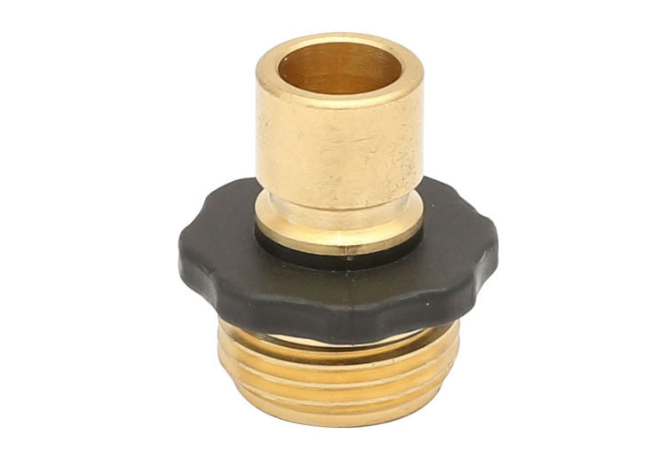 பித்தளை Male Garden Hose Quick Connect Fitting with Rubber